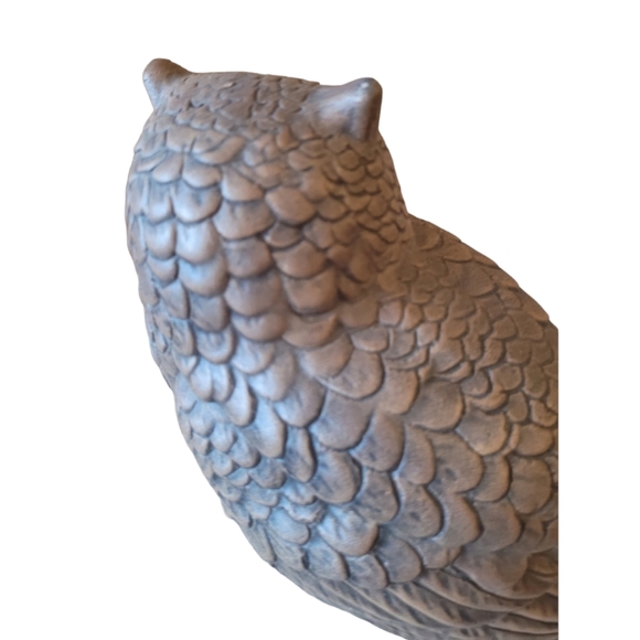 Vintage Ceramic Owls Set of 2 Evergreen Ceramics 1978 Retro Home  Decor Brown 9" - Picture 7 of 11